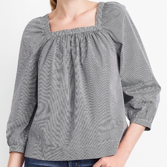 square neck peasant top